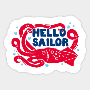 Hello sailor kraken Sticker